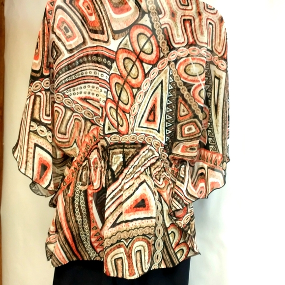 Serenade NY 2 Pc Set Tank Sheer Tunic Blouse Size S - Picture 6 of 8